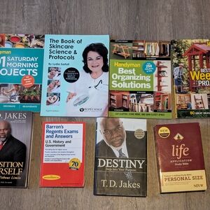 Assorted Book Collection for Home Organization and Personal Growth